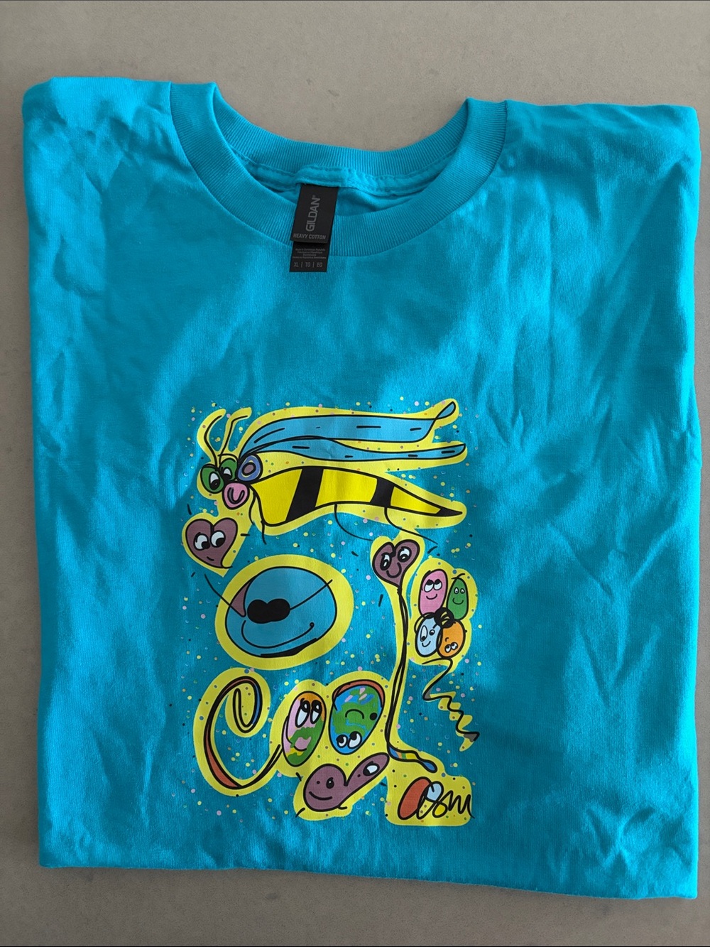 Gildan Turquoise Heavy Cotton Crewneck Tee